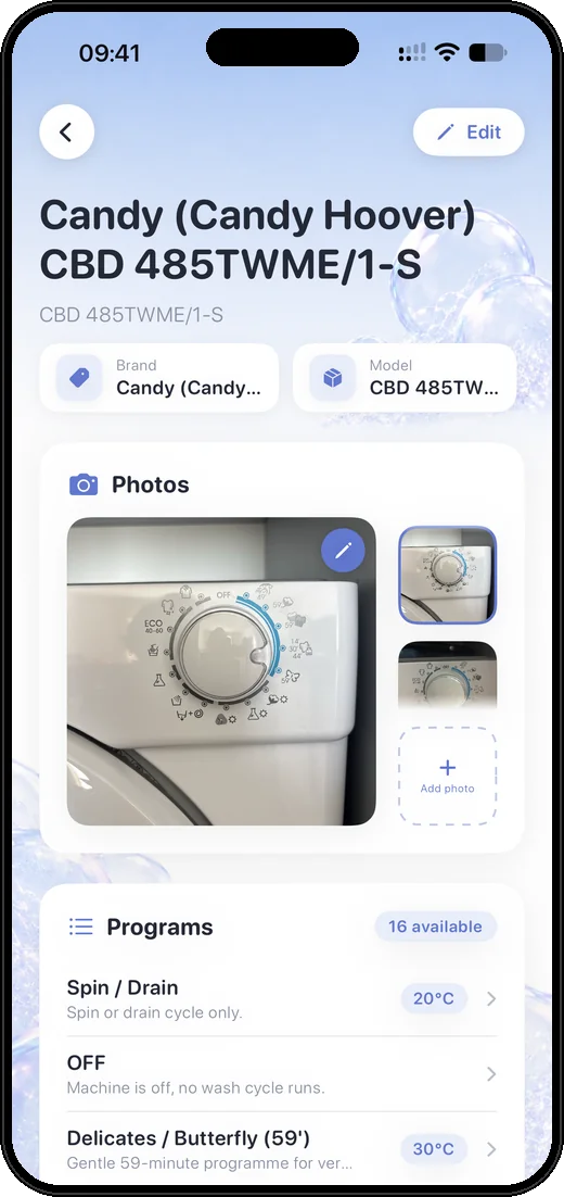 Find the right wash for your machine